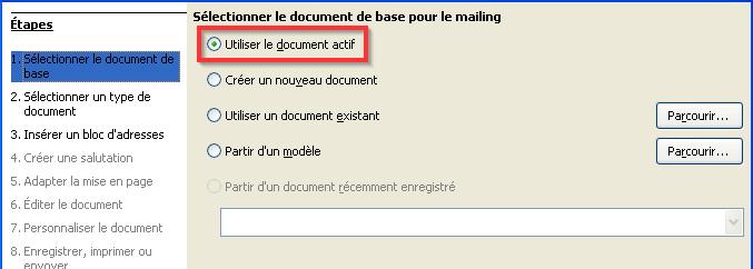 document de base mailing